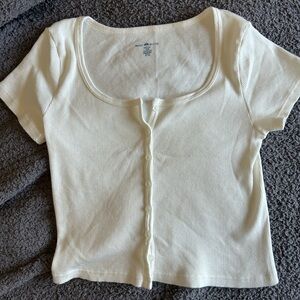 Brandy Melville White Short Sleeve Top